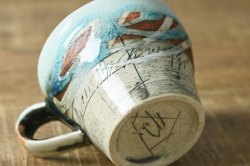 日本製美濃燒 和風翡翠色陶瓷 馬克咖啡杯11cm 手工制作 限量發售