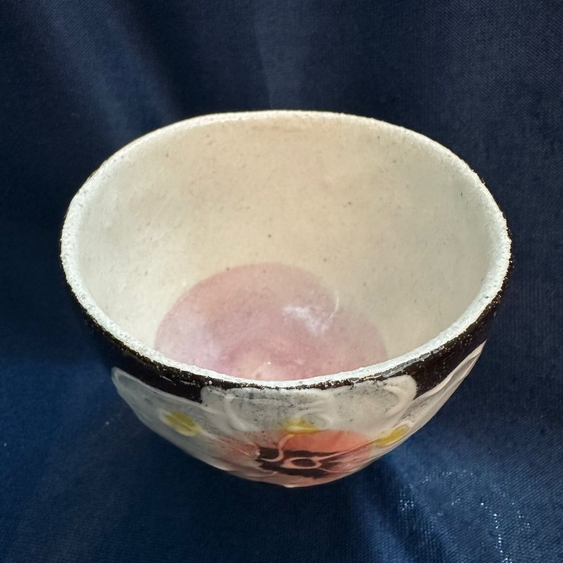 【處理品】日本製美濃燒 手繪櫻花圖案 陶瓷茶杯 手工制作 限量發售 可放入微波爐及洗碗機