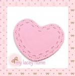 •• heart & lacey coaster (Pink) ••