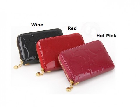 FROMb Heart Shu Leather Card Case 韓國品牌女裝心形壓紋咭片包