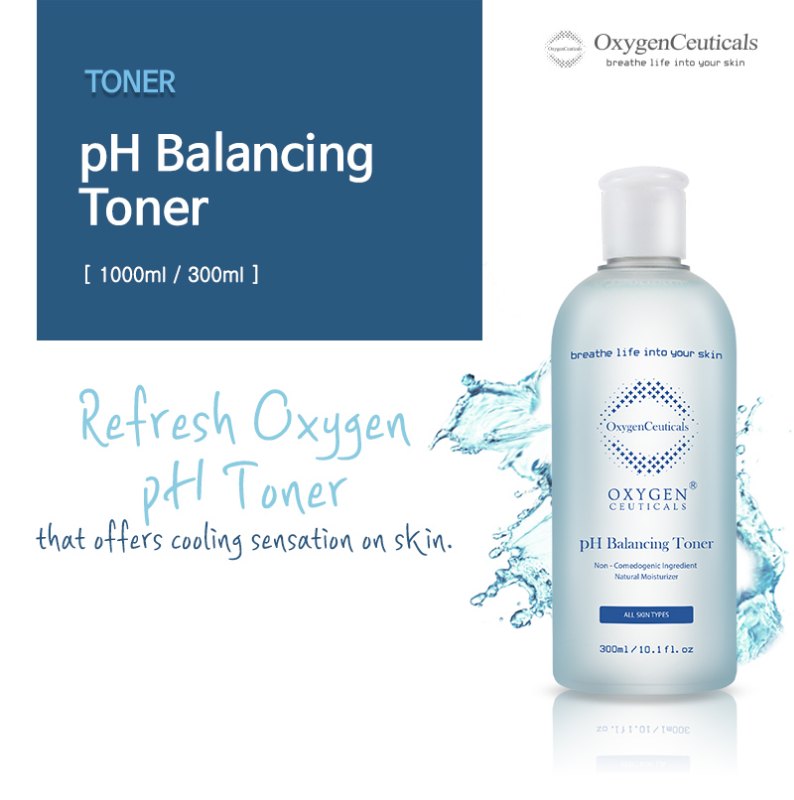 韓國專業醫學注氧美容品牌 Oygen Ceuticals pH Balancing Toner 皮膚保護屏障pH平衡爽膚水 300ml 韓國專業醫學注氧美容品牌 Oygen Ceuticals pH Balancing Toner 皮膚保護屏障pH平衡爽膚水 300ml