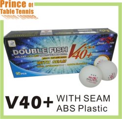 Double Fish V40+ 3 star Table Tennis Balls (with seam , ABS plastic)