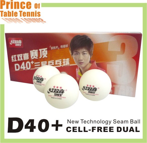 20Pcs Double Happiness DHS D40 3-Star Table Tennis Plastic Balls Color White 