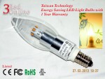 Long Life E14 Base 3.5W LED Candle Bulbs Warm Light Energy Saving Dimmable