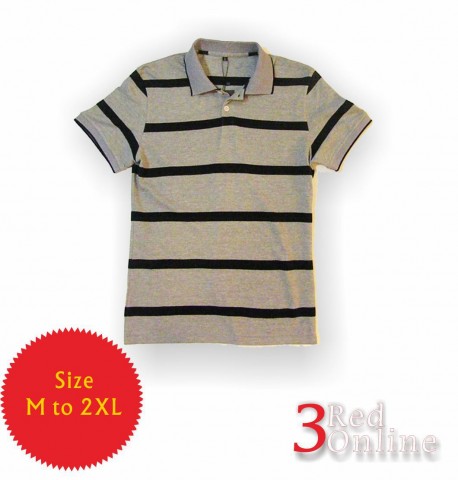 Men Fashions Colors Striped Slim fit Polo Rugby Casual Shirts Size M to 2XL