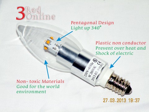 環保E14, 3.5W 不可調光LED燈泡