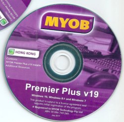 MYOB Premier Plus v19.1 Installation Media 安裝CD光碟檔案