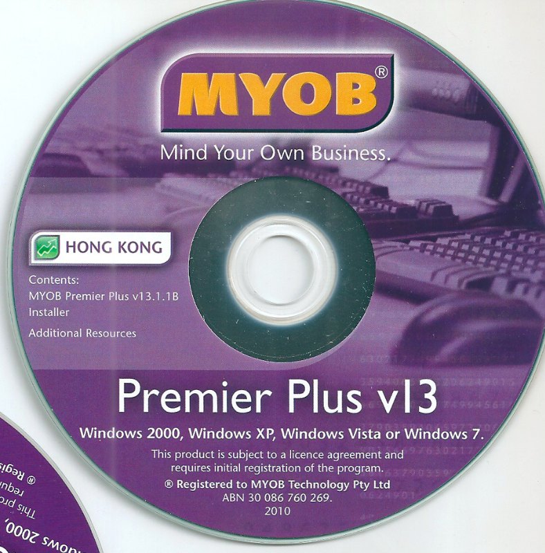 MYOB Premier Plus v13.1 Installation Media 安裝CD光碟檔案