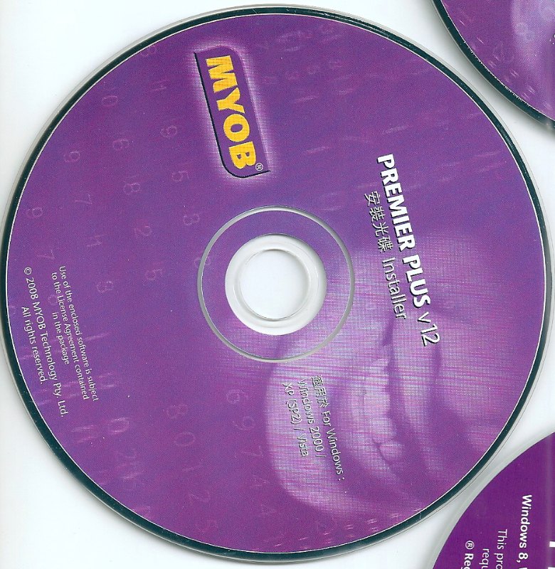 MYOB Premier Plus v12 Installation Media 安裝CD光碟檔案