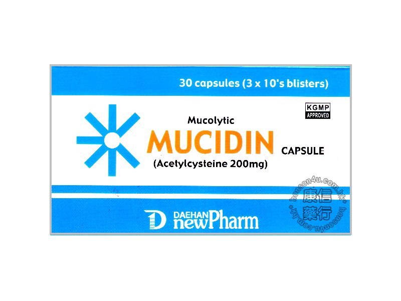 Mucolytic MUCIDIN capsule.