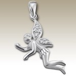 925 Sterling Silver Fairy Pendant