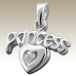 925 Sterling Silver Princess Pendant