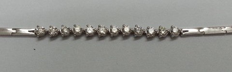 18K白金鑽石手鏈