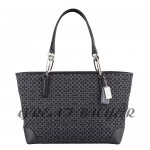 COACH-MADISON EAST/WEST TOTE IN NEEDLEPOINT OP ART FABRIC