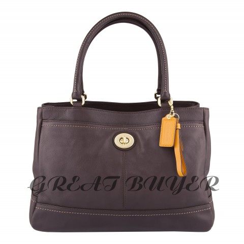 COACH-PARK LEATHER CARRYALL