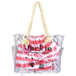 Jackie 透明手挽袋 - 粉紅