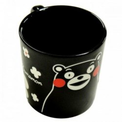 熊本熊 有耳陶瓷杯 - 黑色小花
