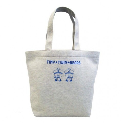Tiny Twin Bears 帆布手挽袋(M) - 水手