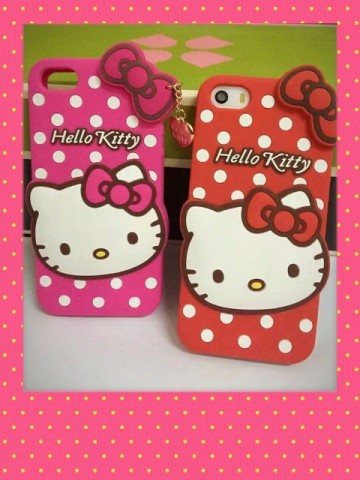 iphone5 hello kitty貓矽膠套手機殼