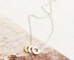 3 mini rings necklace