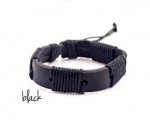 Leather bracelet (black/ brown)