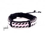 leather bracelet (pink)