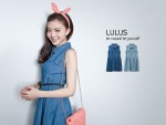 LULUS 無袖背心牛仔連身裙--2色(請於下單時,在意見一欄注明顏色)