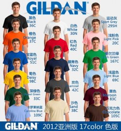 GILDAN 76000款 純棉圓領短袖定制文化衫T恤批發定做廣告衫班服