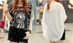 2014韓版新款夏季女裝短袖中長款個性T-shirt