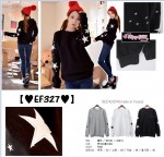 【♥SSpy-GIRL】(EF327) *韓國直送* 手袖大細星星圖案型格上衣