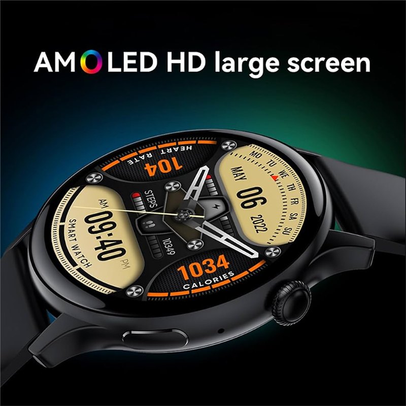 Simple Style Full Circle Amoled Smart Watch HK85