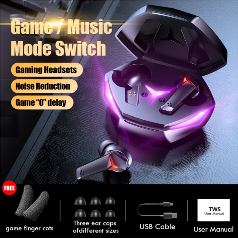 True Wireless In-ear Gaming Bluetooth 5.1 Earbuds T33 藍芽耳機