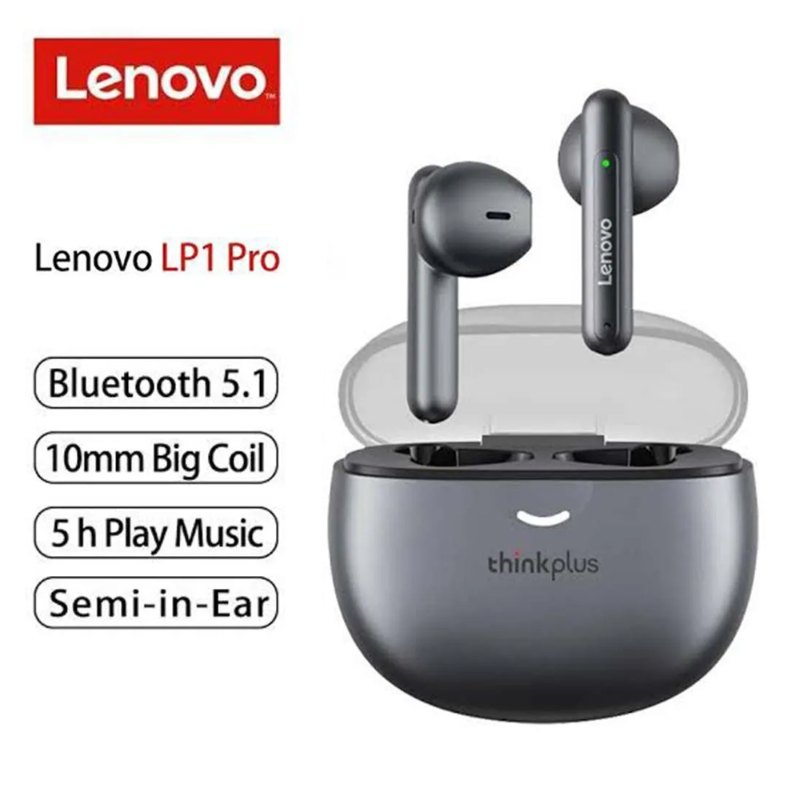 Lenovo LP1 Pro TWS Hi-Fi Noise Reduction Bass Half In Ear Bluetooth Earphones