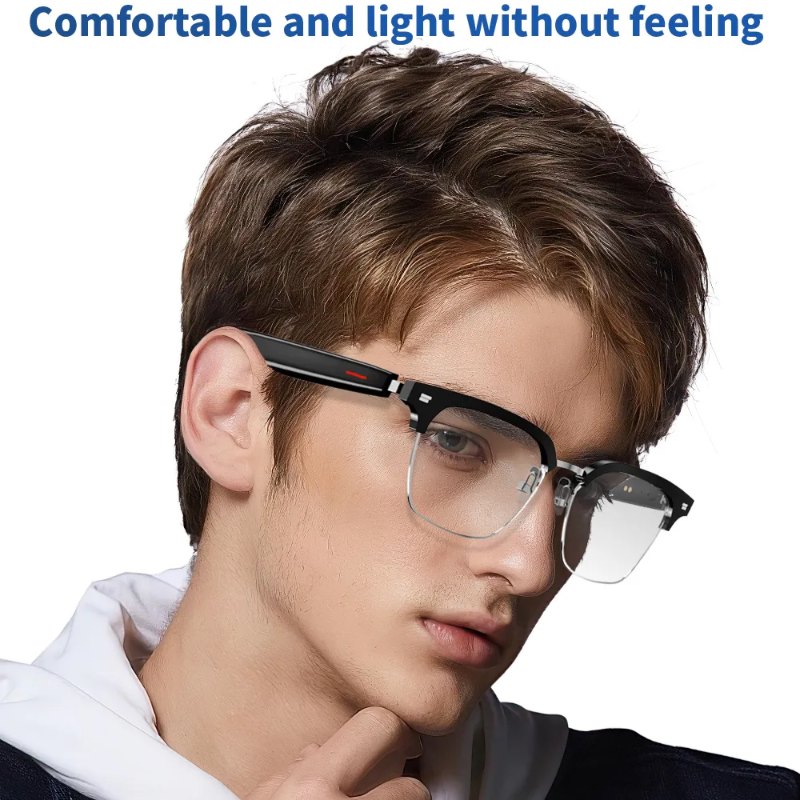 Smart Music Bluetooth HIFI Sound Headphone Anti Blue Light Glasses