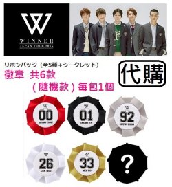 W068 ~ WINNER JAPAN TOUR 2015 日巡演唱會周邊~ 徵章  共6款   ( 隨機款 ) 每包1個