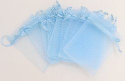 淺藍色 8x10 歐根紗袋 (Lt Blue Organza bag 8x10)