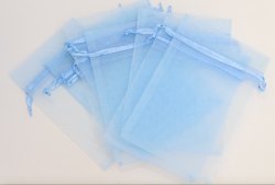 淺藍色 12x17 歐根紗袋 (Lt Blue Organza bag 12x17)
