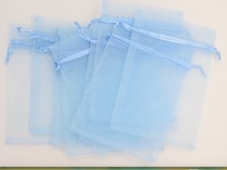 淺藍色 12x17 歐根紗袋 (Lt Blue Organza bag 12x17)