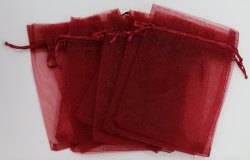 酒紅色 13x18 歐根紗袋 (Wine Organza bag 13x18)