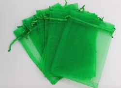 草綠色 13x18 歐根紗袋 (Grass Green Organza bag 13x18)