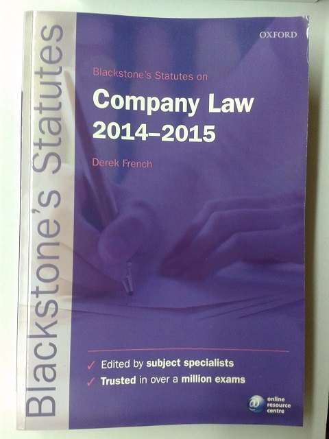 Blackstones's Statutes on Company Law (2014-2015)