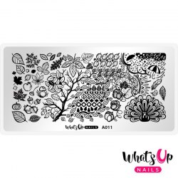 Whats Up Nails Stamping Plate A011 Leaves Are Fall-ing
