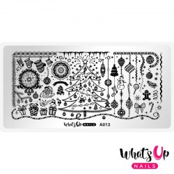 Whats Up Nails Stamping Plate A013 It's a Merry Christmas