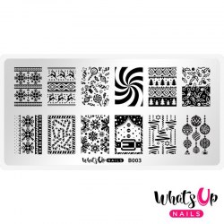 Whats Up Nails Stamping Plate B003 Sweater Weather