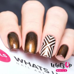 Whats Up Nails X-Pattern Stencil