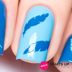 Whats Up Nails Feather Stickers  Stencils