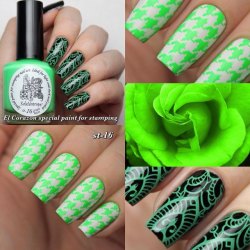 Kaleidoscope by El Corazon Stamping Polish №st-16 Green Neon 15 ml
