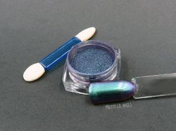 Nail Art Chrome Mirror Powder - Green Multichrome