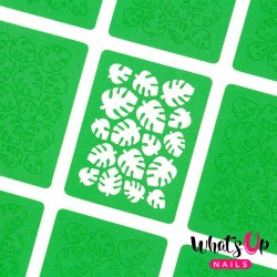 Whats Up Nails Tropical Leaves Stickers and Stencils