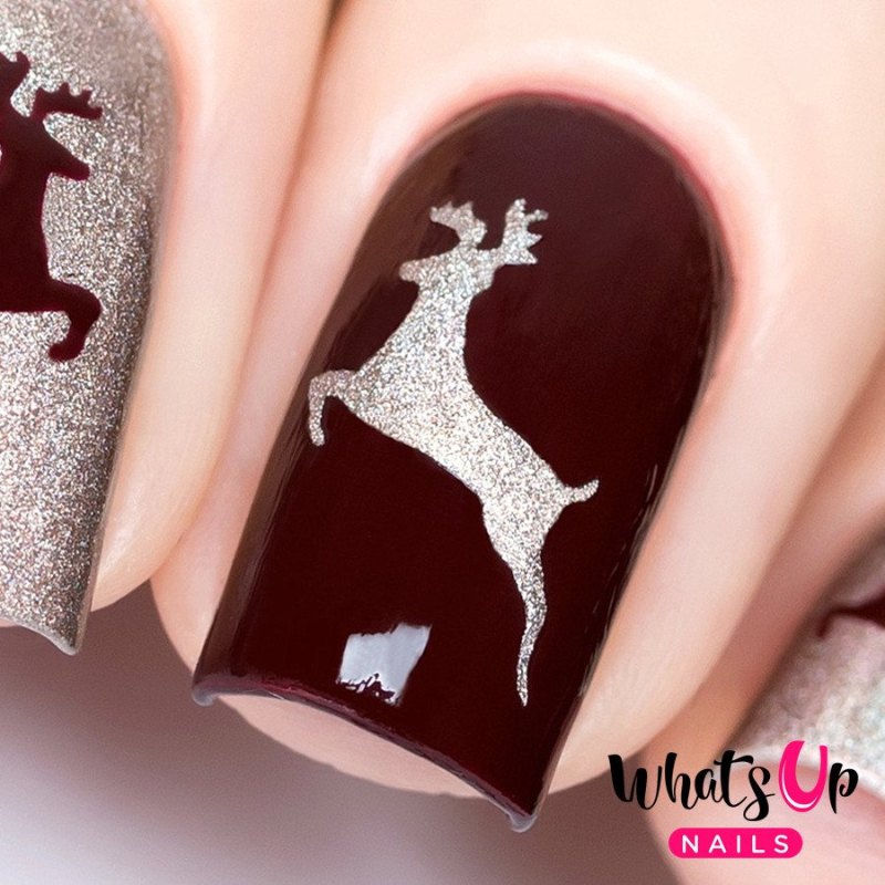 Whats Up Nails Deer Stickers and Stencils